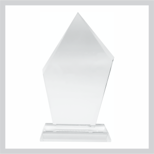 GLASS TROPHY 150mm CLEAR (NETT)