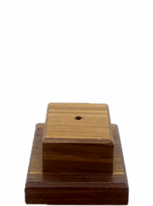 WOODEN BASE 70x70xH38mm on 95x95xh25mm KIAAT WOOD