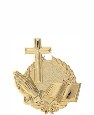 WREATH CROSS PLAQUE HOLDER TRIM 115mm